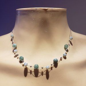 Beautiful green and blue handmade brand new necklace